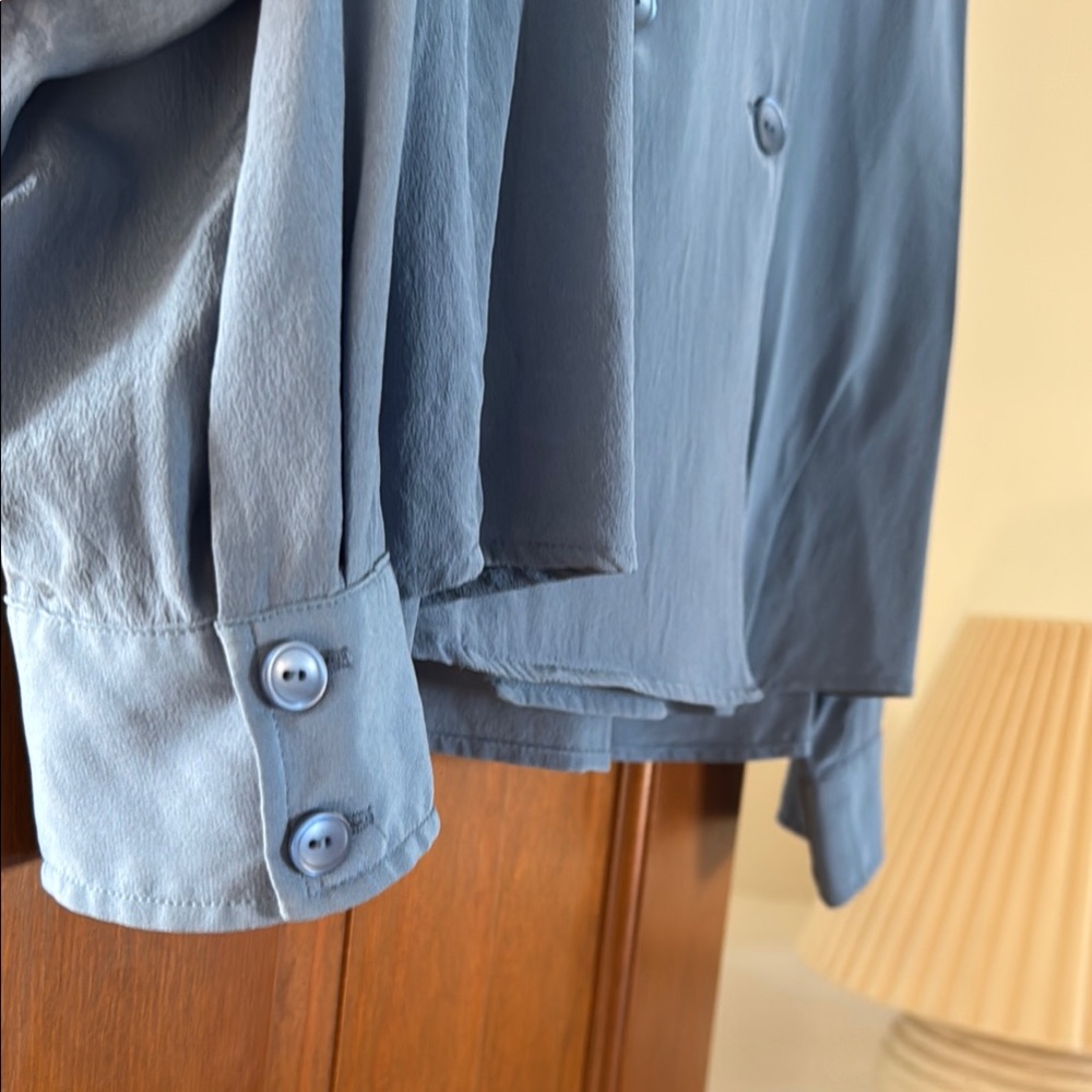 Pendleton Blue Double-Breasted Blouse - image 4